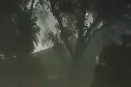 ঝড়ে কাকরাইলে ভেঙে পড়েছে গাছ, মোহাম্মদপুরে দেয়াল ধস