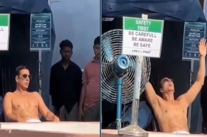 গরমেও সূর্যের দিকে তাকিয়ে অক্ষয়, ভিডিও ভাইরাল